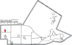 Location of Clay Center in Ottawa County