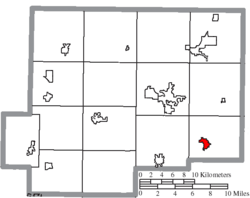 Location of Pandora in Putnam County