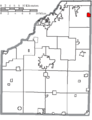 Map of Wood County Ohio Highlighting Millbury Village
