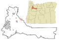 Marion County Oregon Incorporated and Unincorporated areas Scotts Mills Highlighted