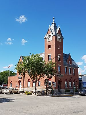 The Minnedosa Dominion Post Office in downtown Minnedosa