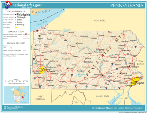 Geography Of Pennsylvania Facts For Kids