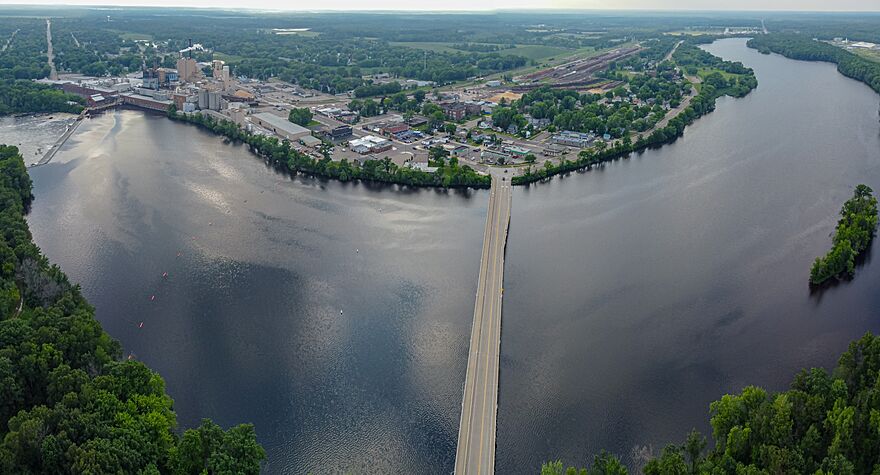 Nekoosa, Wisconsin on the Wisconsin River