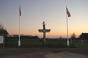 The lowest point in Germany. The small black line at the bottom of the placard marked "NN" is sea level.