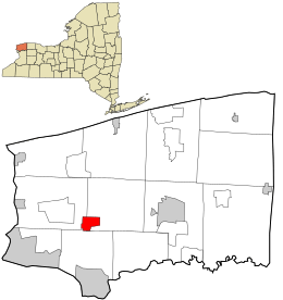 Niagara County New York incorporated and unincorporated areas Sanborn highlighted