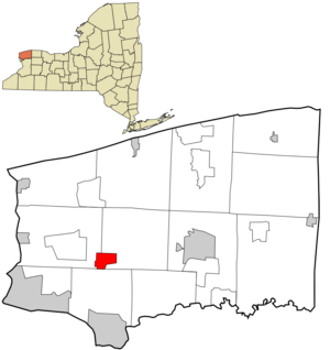Niagara County New York incorporated and unincorporated areas Sanborn highlighted