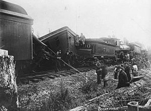 Northern Pacific train wreck, Satsop, Washington, April 4, 1903