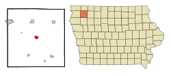 Location of Primghar, Iowa