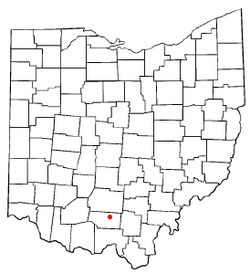 Location of Waverly, Ohio