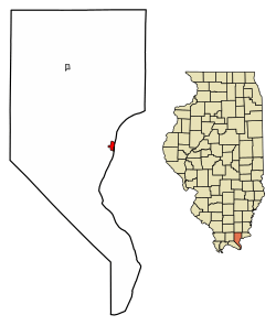 Location of Golconda in Pope County, Illinois