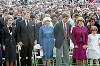 Reagans attend Challenger memorial service