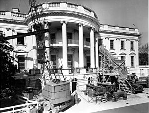 Removing Debris from the Renovation of the White House-02-27-1950