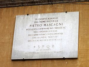 Roma - Lapide a Pietro Mascagni