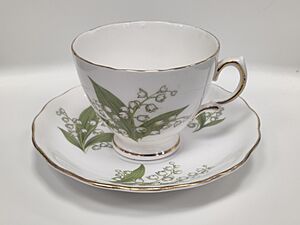 Royal Vale 'Lily Of The Valley' cup and saucer - 2024-11-20 - Andy Mabbett - 01