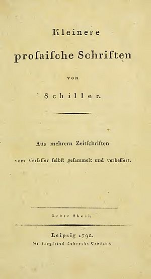 Schiller, Friedrich – Kleinere prosaische Schriften vol 1, 1792 – BEIC 3285369