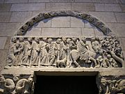 Scuola di biduino, portale da san leonardo al frigido, vicino massa carrara, 1170-1180 circa 01