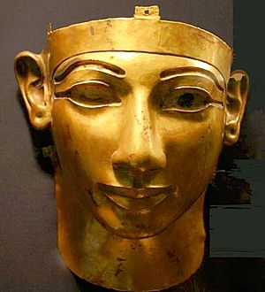 Gold funerary mask of Shoshenq II in the Cairo Museum