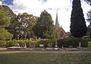 St John the Baptist Church and graves in Reid, ACT