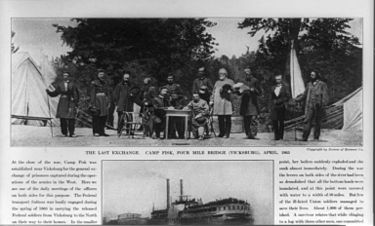 The Last exchange. Camp Fisk, Four Mile Bridge (Vicksburg), April, 1865 LCCN90709414