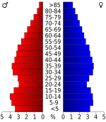 USA Lawrence County, Tennessee.csv age pyramid