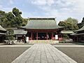 View of Haiden of Fujisaki Hachiman Shrine