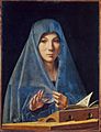 Virgin Annunciate (by Antonello da Messina) - Galleria Regionale della Sicilia, Palermo
