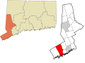 Western Connecticut incorporated and unincorporated areas Stamford highlighted