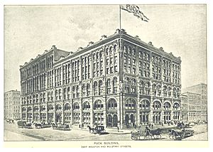 (King1893NYC) pg644 PUCK BUILDING - EAST HOUSTON AND MULBERRY STREETS