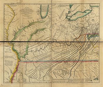 A new map of the western parts of Virginia, Pennsylvania, Maryland, and North Carolina; comprehending the River Ohio, and all the rivers, which fall into it; part of the River Mississippi, the whole LOC gm71002165