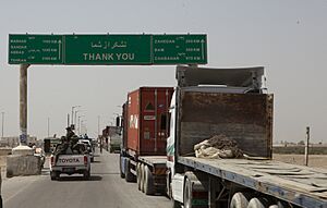 Afghanistan-Iran border in Zaranj, Afghanistan, 2011