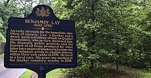 Benjamin Lay (1682 - 1759) Sign - Pennsylvania Historical and Museum Commission