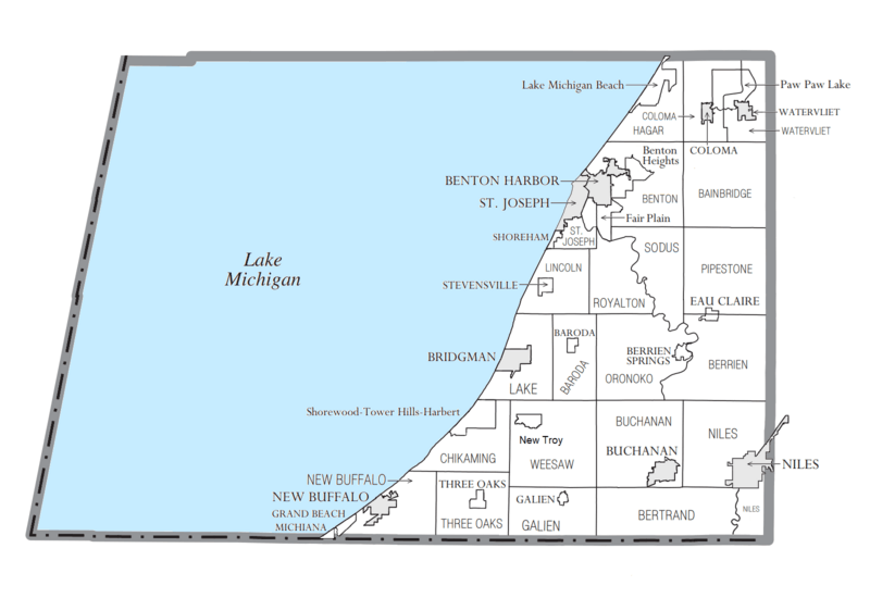 Image: Berrien County, MI census map2