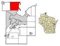 Brown County Wisconsin Incorporated and Unincorporated areas Suamico Highlighted