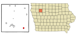Location of Newell, Iowa