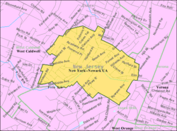 Census Bureau map of Caldwell, New Jersey