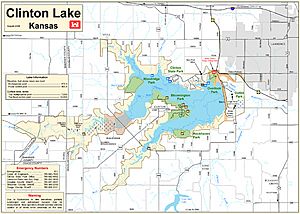 Clinton Lake map