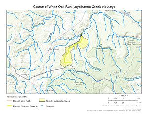 Course of White Oak Run (Loyalhanna Creek tributary)