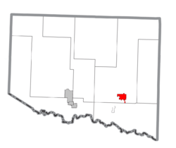 Location within Iron County