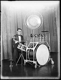 Dance band drummer at Mark Foy's Empress Ballroom from The Powerhouse Museum