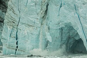 Desprendimiento en el glaciar Margerie, Parque Nacional Bahía del Glaciar, Alaska, Estados Unidos, 2017-08-19, DD 56