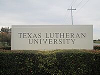 Entrance sign to TLU, Seguin, TX IMG 8154