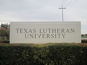 Entrance sign to TLU, Seguin, TX IMG 8154