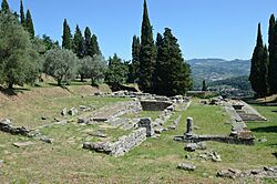 Etrusco-Roman temple, first built around the late 4th century BC, destroyed by fire in the 1st century BC and rebuilt by the Romans under Augustus, Roman Faesulae, Fiesole, Italy (19693629715)