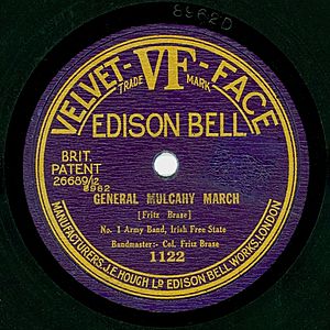 Fritz Brase's General Mulcahy March record label