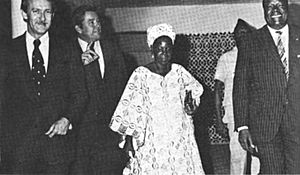 Gérard Ouédraogo with wife and American diplomats