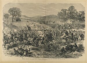 General Buford's Engagement with Stuart's Confederate Cavalry at Boonsboro, MD. July 9th, 1863, from "The Soldier in Our Civil War"-saam 1972.85.10