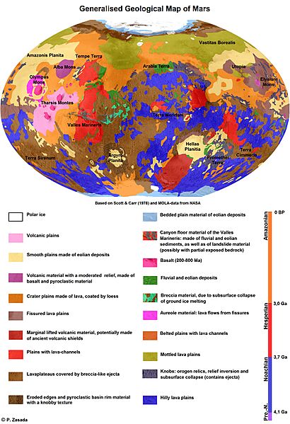 Generalised Geological Map of Mars