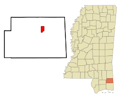 Location of Lucedale, Mississippi