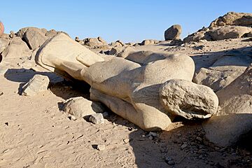 Granite statue, Tombos, Sudan, North-east Africa