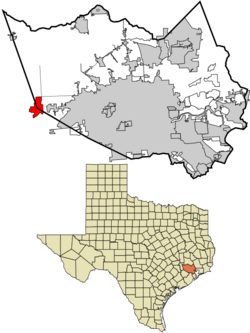 Location of Katy, Texas